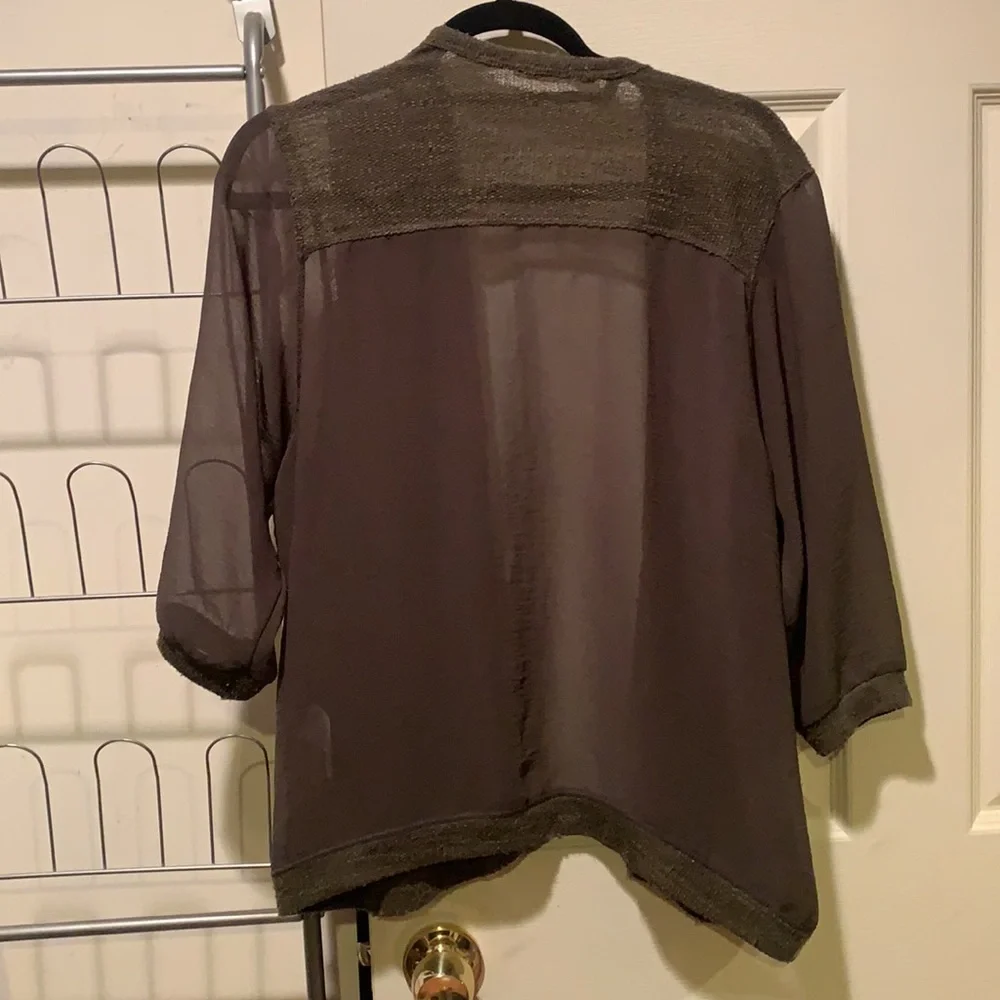 Silence + noise Army green cardigan - Picture 7 of 10